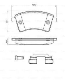 Колодки гальмівні (передні) Renault Kangoo 08- Bosch 0 986 494 612