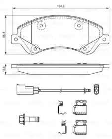 ДИСКОВI КОЛОДКИ ПЕРЕДНI Bosch 0986494613