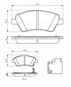 ДИСКОВІ КОЛОДКИ Bosch 0986494638