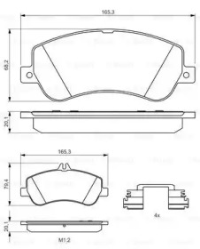 Комплект тормозных колодок Bosch 0 986 494 648