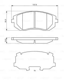 Тормозные колодки дискові Bosch 0986494653