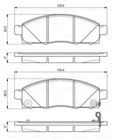 Комплект тормозных колодок Bosch 0986494673