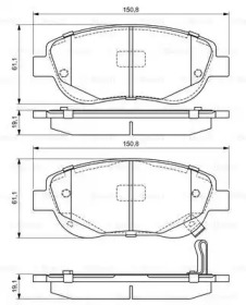 Колодки гальмівні (передні) Toyota Avensis 08-18/Verso 09-18 Bosch 0 986 494 682