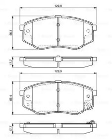Колодки гальмівні (передні) Hyundai ix20/Kia Soul II 10- Bosch 0 986 494 692