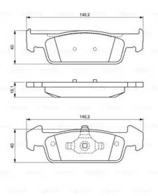 Комплект гальмівних колодок з 4 шт. дисків Bosch 0986494697