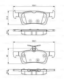 Тормозные колодки Bosch 0986494715