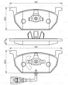 Комплект гальмівних колодок з 4 шт. дисків Bosch 0986494721