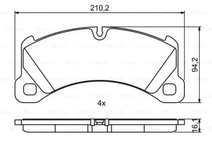 Тормозные колодки Bosch 0986494757