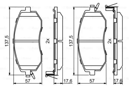 Тормозные колодки Bosch 0986494761