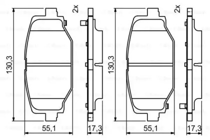 Тормозные колодки Bosch 0986494767