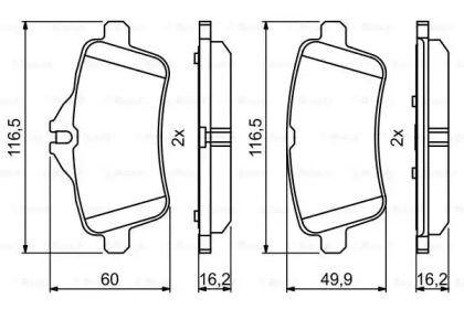 Комплект тормозных колодок Bosch 0986494771