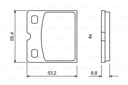 ДИСКОВI КОЛОДКИ ЗАДНI Bosch 0986494775