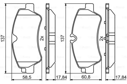 Гальмівні колодки Bosch 0986494796