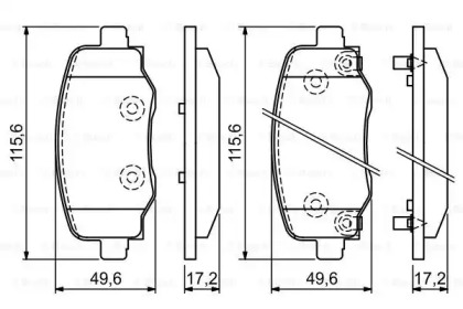 Гальмівні колодки Bosch 0986494930