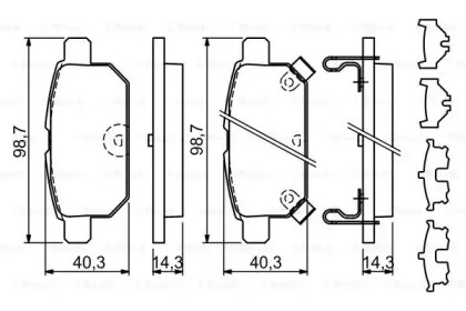 Комплект гальмівних колодок - дискові Bosch 0986494931