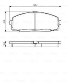 Комплект гальмівних колодок з 4 шт. дисків Bosch 0986495058