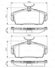Комплект гальмівних колодок - дискові Bosch 0986495070