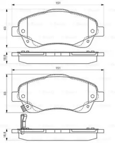Комплект гальмівних колодок - дискові Bosch 0986495083
