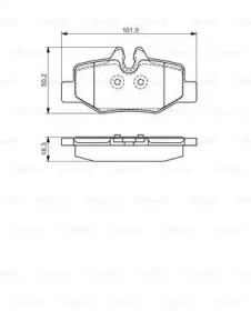 Комплект тормозных колодок Bosch 0986495088