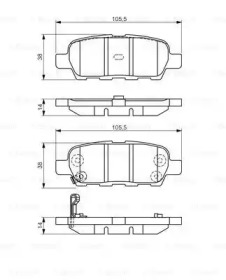 Комплект гальмівних колодок - дискові Bosch 0986495089