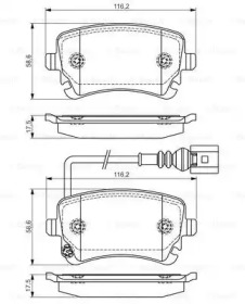 Комплект гальмівних колодок - дискові Bosch 0986495094