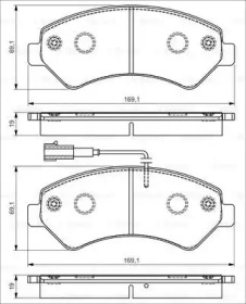 ДИСКОВI КОЛОДКИ ПЕРЕДНI PREMIUM2 Bosch 0986495095