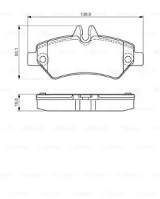 Комплект тормозных колодок Bosch 0986495100
