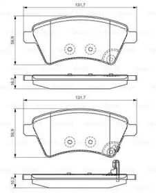 Комплект гальмівних колодок - дискові Bosch 0986495101