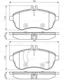 Комплект тормозных колодок Bosch 0986495104
