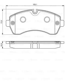 Комплект гальмівних колодок - дискові Bosch 0986495107