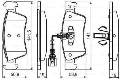 Комплект тормозных колодок Bosch 0986495115