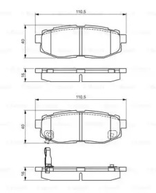 Колодки гальмівні (задні) Subaru Forester 13- Bosch 0 986 495 135