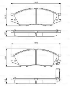 Комплект тормозных колодок Bosch 0986495146