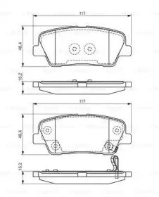 Комплект тормозных колодок Bosch 0986495165