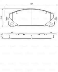Комплект гальмівних колодок - дискові Bosch 0986495169