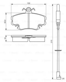 Комплект гальмівних колодок з 4 шт. дисків Bosch 0986495212