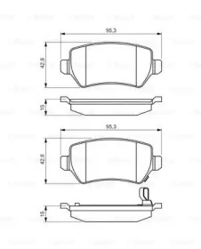 Комплект гальмівних колодок - дискові Bosch 0986495218
