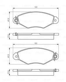 Комплект гальмівних колодок - дискові Bosch 0986495235