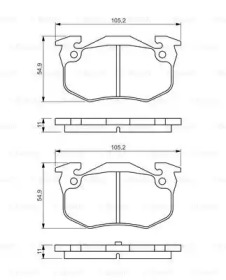 Комплект гальмівних колодок - дискові Bosch 0986495236