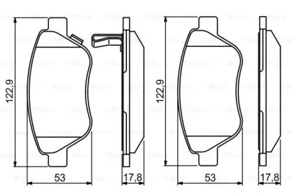 Комплект гальмівних колодок - дискові Bosch 0986495237