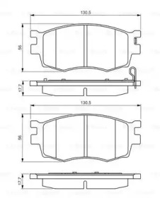 Комплект гальмівних колодок - дискові Bosch 0986495240