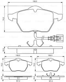 Комплект гальмівних колодок - дискові Bosch 0986495249