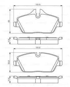 Тормозные колодки Bosch 0986495251