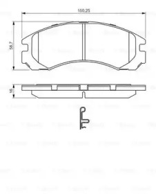 Комплект гальмівних колодок - дискові Bosch 0986495252
