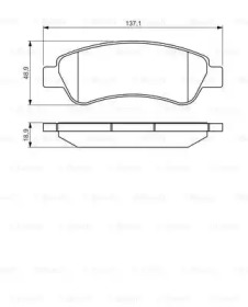 Колодки гальмівні (задні) Citroen Jumper/Fiat Ducato/Peugeot Boxer 06- (з аксесуарами) Bosch 0 986 495 254