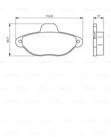Комплект гальмівних колодок с 4 шт. дисків Bosch 0986495255