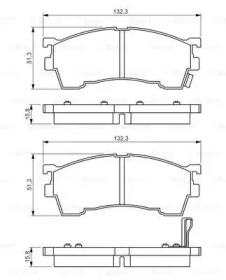 ДИСКОВI КОЛОДКИ ПЕРЕДНI PREMIUM2 Bosch 0986495265