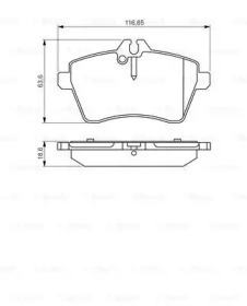 Комплект тормозных колодок Bosch 0986495273