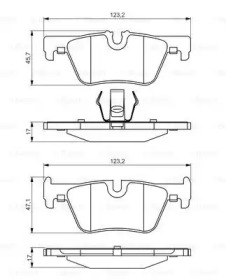 Комплект гальмівних колодок с 4 шт. дисків Bosch 0986495289