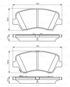 Комплект гальмівних колодок - дискові Bosch 0986495343